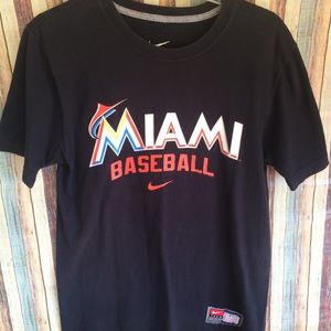 Nike Regular Fit Marlins black tee E27